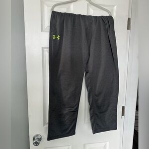Under Armour Men’s Gray Joggers with Green Logo